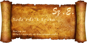 Szórát Erika névjegykártya