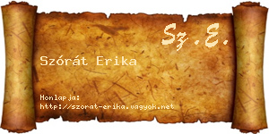 Szórát Erika névjegykártya