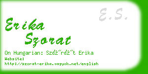 erika szorat business card